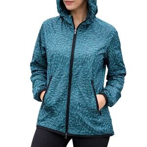 Nike Women’s Medium Teal Windbreaker Jacket Lightweight Running Walking